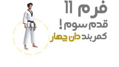 کمربند دان چهار قدم سه آموزش فرم یازده