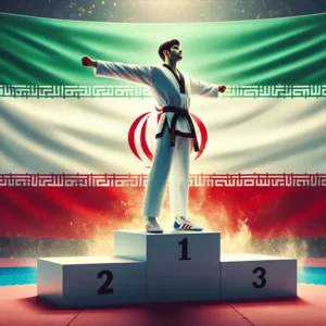 تکواندو کار ایرانی روی سکوی نفر اول مسابقه
